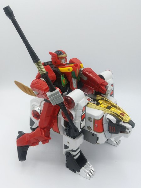 Red Dragon Riding White Tigerzord / RyuseiOh Riding on the Won Tiger
