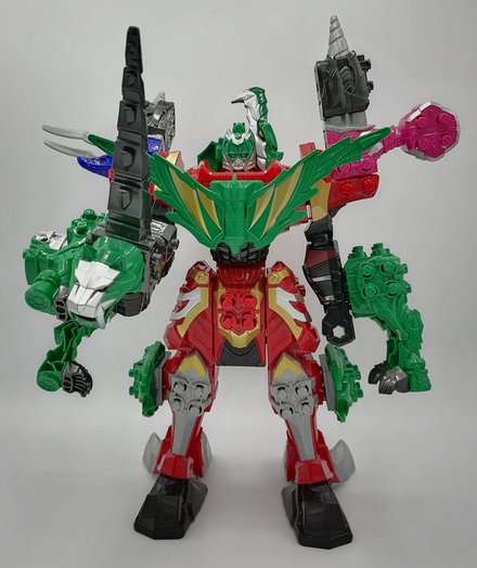 Dino Fury Megazord Claw Formation / Ryusoul Gattai KishiRyuOh TigerLance